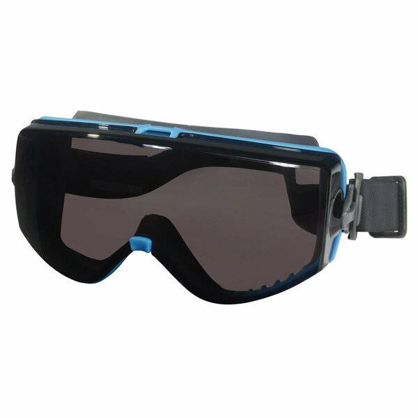 Mcr Safety Glasses, Hydroblast HB3 Blue, Gray MAX6, Rubber, 12PK HB1322PF
